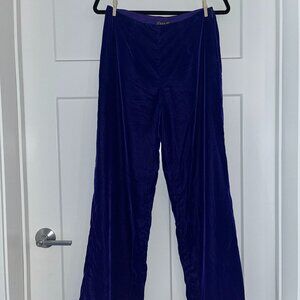 Vintage Cynthia Rowley Royal Purple Velvet Pants 90's Dream